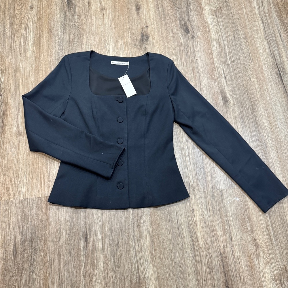 Abercrombie & Fitch Navy Women's Blazer top
